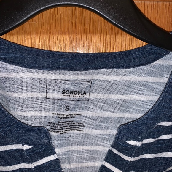 Sonoma Navy Blue and White Tank - Picture 2 of 2